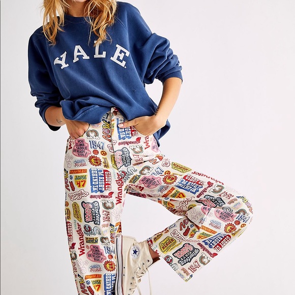 NWT Wrangler Printed Jeans from Free People - Picture 3 of 4